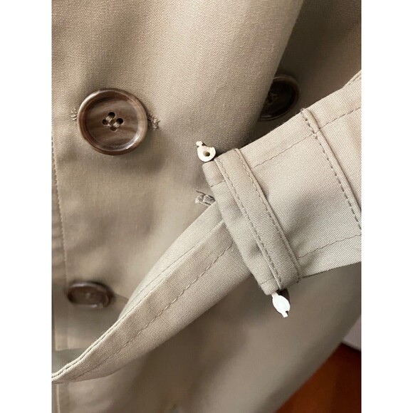 Vintage LONDON FOG Men’s 40 Reg - Double Breasted Trench Coat Belted Liner Beige - Picture 16 of 16
